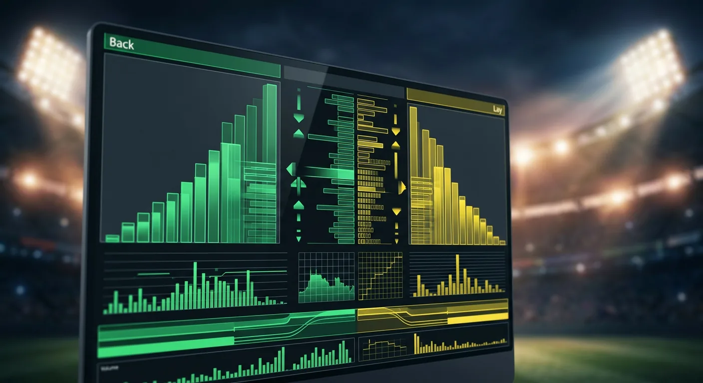 Mercado Exchange de Betfair con cuotas back y lay